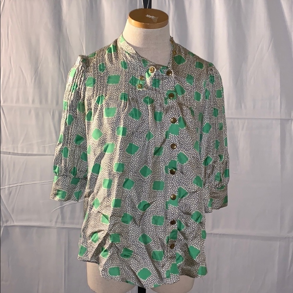 Lauren Moffatt silk shirt blouse size- XS